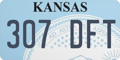 KS license plate 307DFT