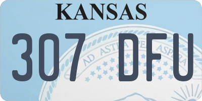 KS license plate 307DFU