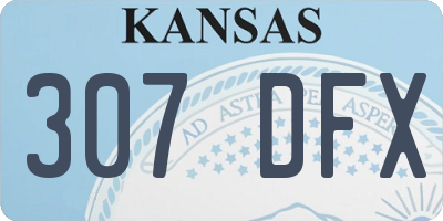 KS license plate 307DFX