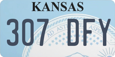 KS license plate 307DFY