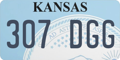 KS license plate 307DGG