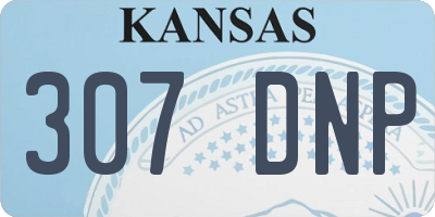 KS license plate 307DNP