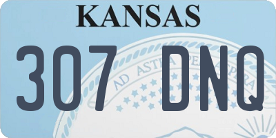 KS license plate 307DNQ