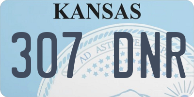 KS license plate 307DNR