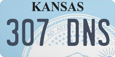 KS license plate 307DNS