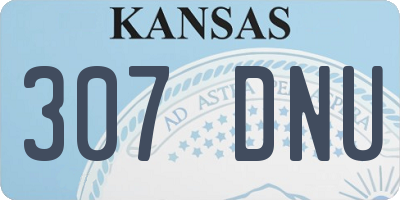 KS license plate 307DNU