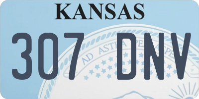 KS license plate 307DNV