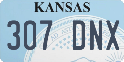 KS license plate 307DNX