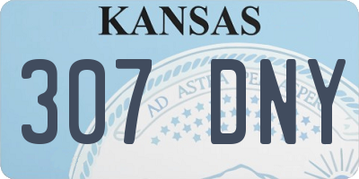 KS license plate 307DNY