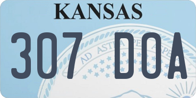KS license plate 307DOA