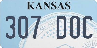 KS license plate 307DOC