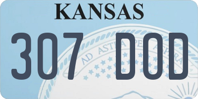 KS license plate 307DOD