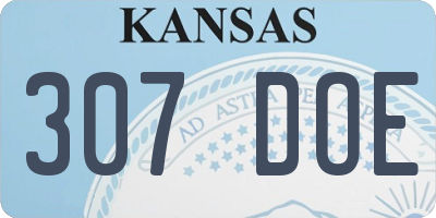 KS license plate 307DOE