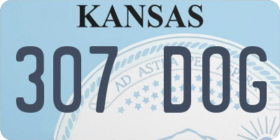 KS license plate 307DOG