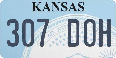 KS license plate 307DOH