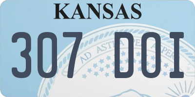 KS license plate 307DOI