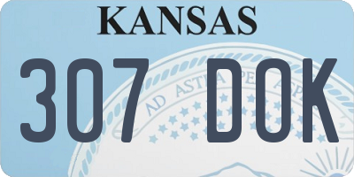 KS license plate 307DOK