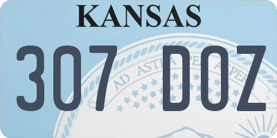 KS license plate 307DOZ
