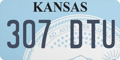 KS license plate 307DTU