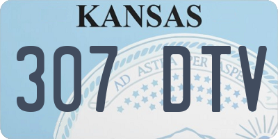 KS license plate 307DTV