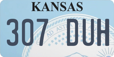 KS license plate 307DUH