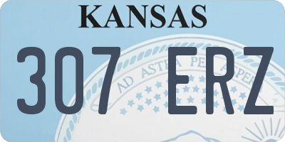 KS license plate 307ERZ