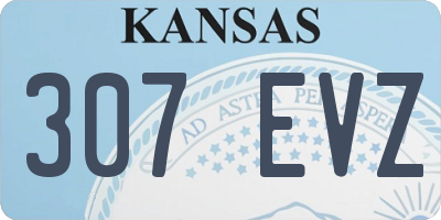 KS license plate 307EVZ