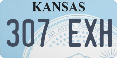 KS license plate 307EXH