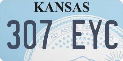 KS license plate 307EYC