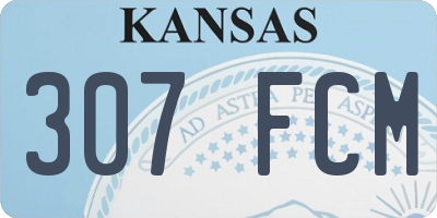 KS license plate 307FCM