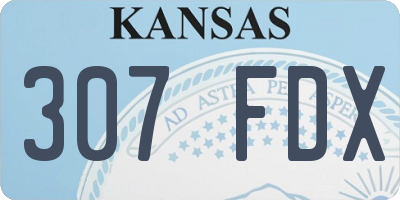 KS license plate 307FDX