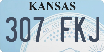 KS license plate 307FKJ