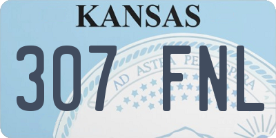 KS license plate 307FNL