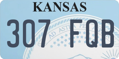 KS license plate 307FQB
