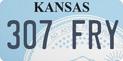 KS license plate 307FRY