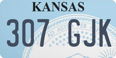 KS license plate 307GJK