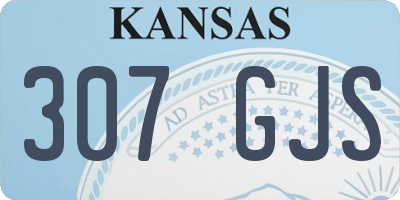 KS license plate 307GJS