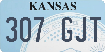 KS license plate 307GJT