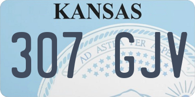 KS license plate 307GJV