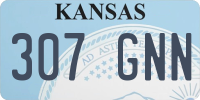 KS license plate 307GNN