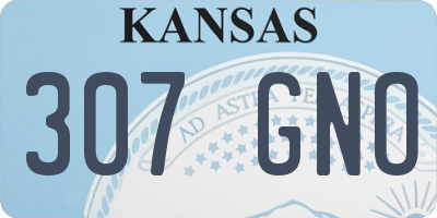 KS license plate 307GNO