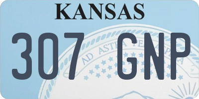 KS license plate 307GNP