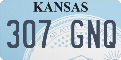KS license plate 307GNQ