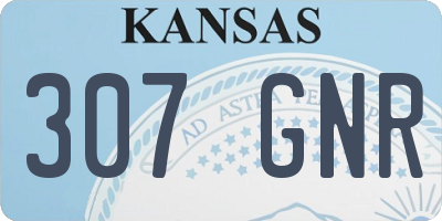KS license plate 307GNR