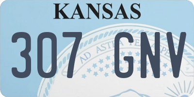 KS license plate 307GNV