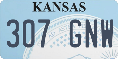 KS license plate 307GNW