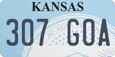 KS license plate 307GOA