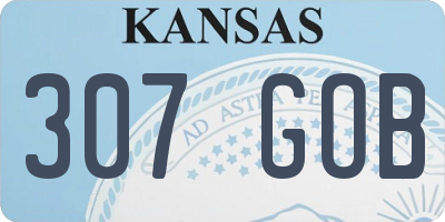 KS license plate 307GOB