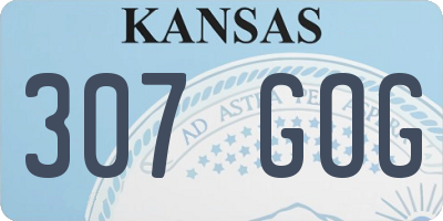 KS license plate 307GOG