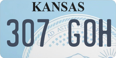KS license plate 307GOH